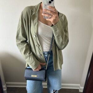 Vintage Chico’s Linen Chore Minimalist Jacket Size 0